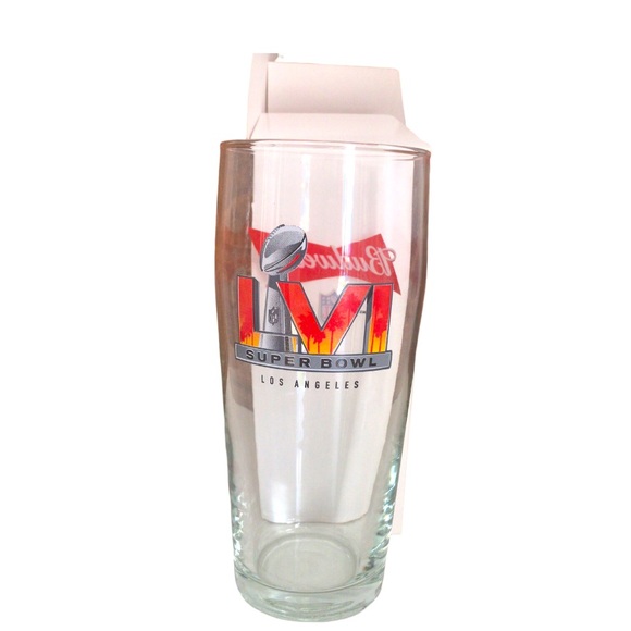 Budweiser 56th Los Angeles NFL Super Bowl Collector Pint Glass In Original Box - Picture 2 of 8